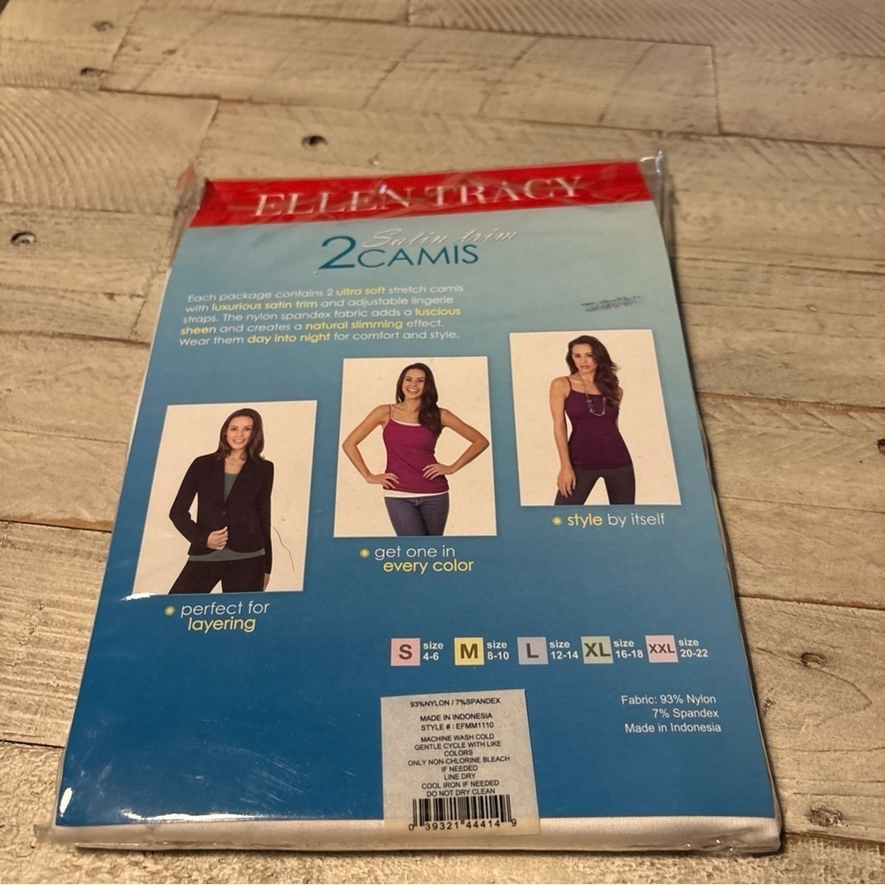 Ellen Tracey 2 Satin Trim Camis Women’s Sz XXL 20-22 Ultra Soft Natural Slimming - Picture 7 of 12